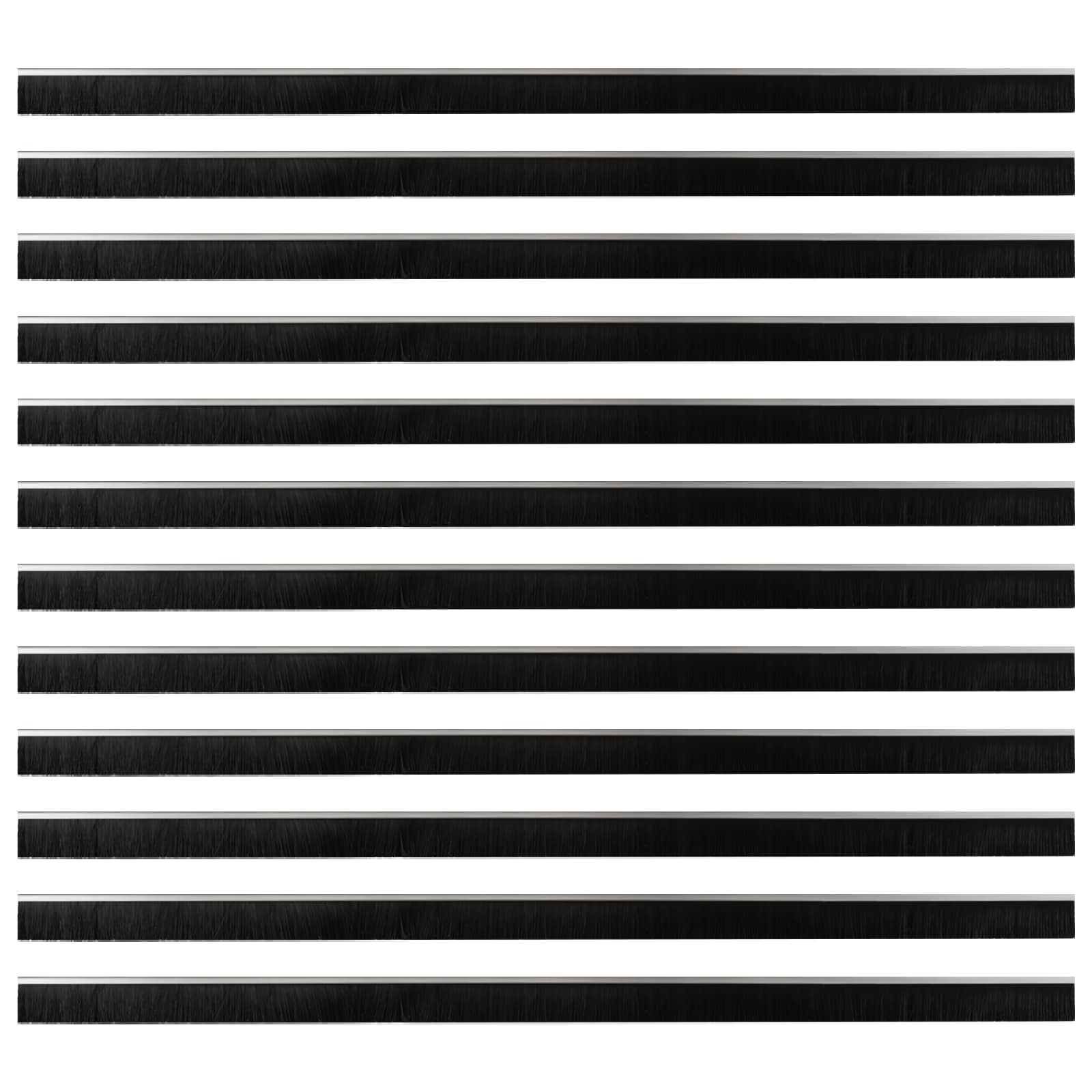 Vidaxl zelfklevende deurborstels 12 st 100 cm aluminium legering