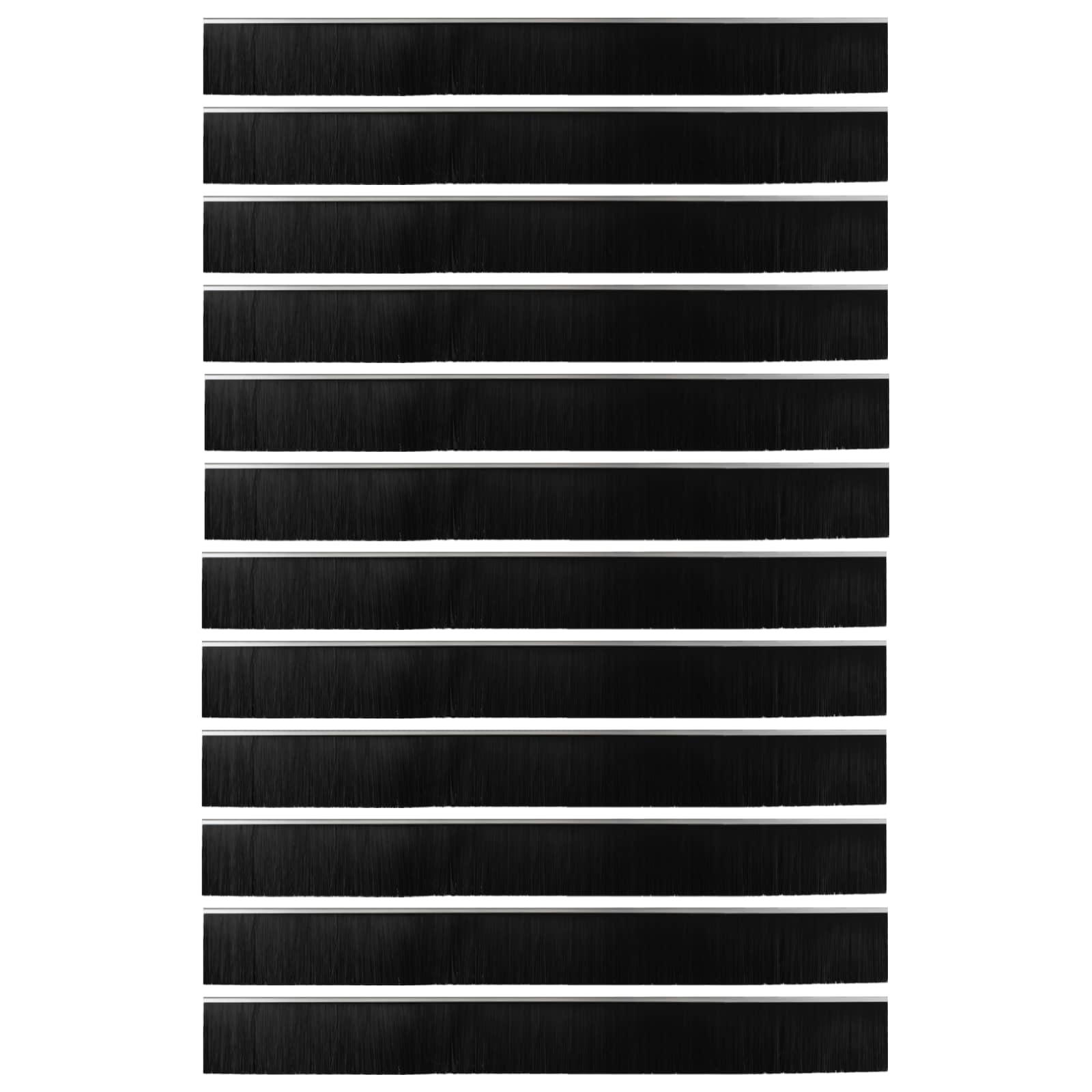 Vidaxl zelfklevende deurborstels 12 st 100 cm aluminium legering