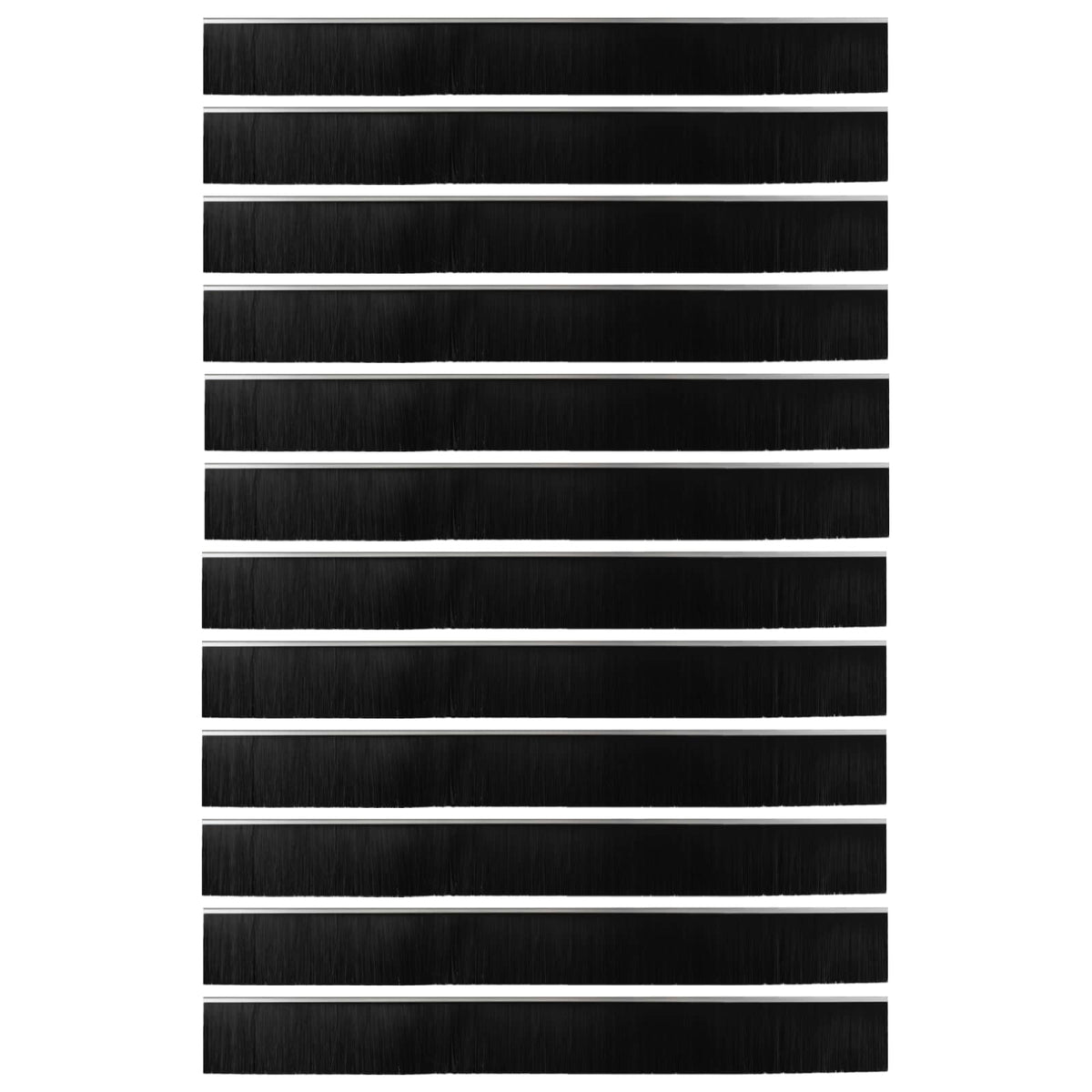 Vidaxl zelfklevende deurborstels 12 st 100 cm aluminium legering