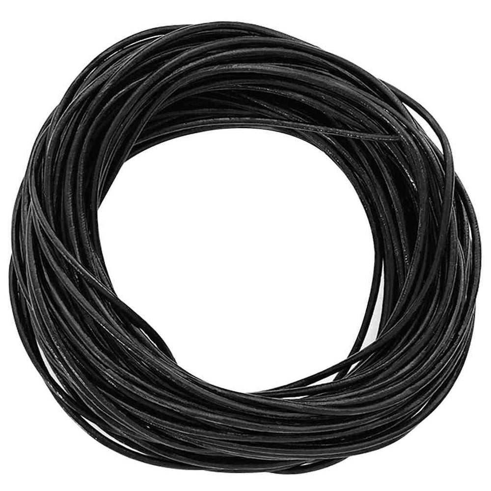 Vidaxl leren koord zwart ø2 mm x 10 m leer