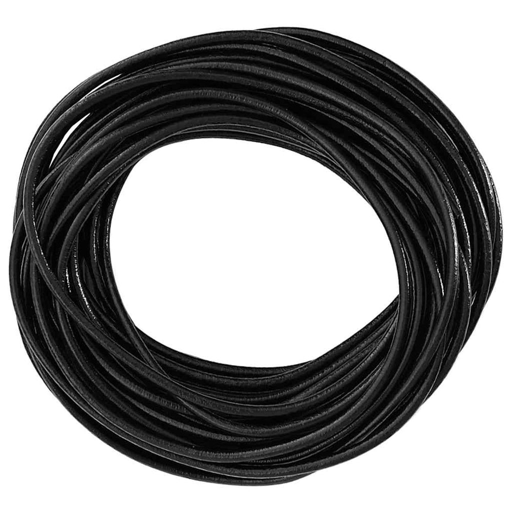 Vidaxl leren koord zwart ø3 mm x 5 m leer