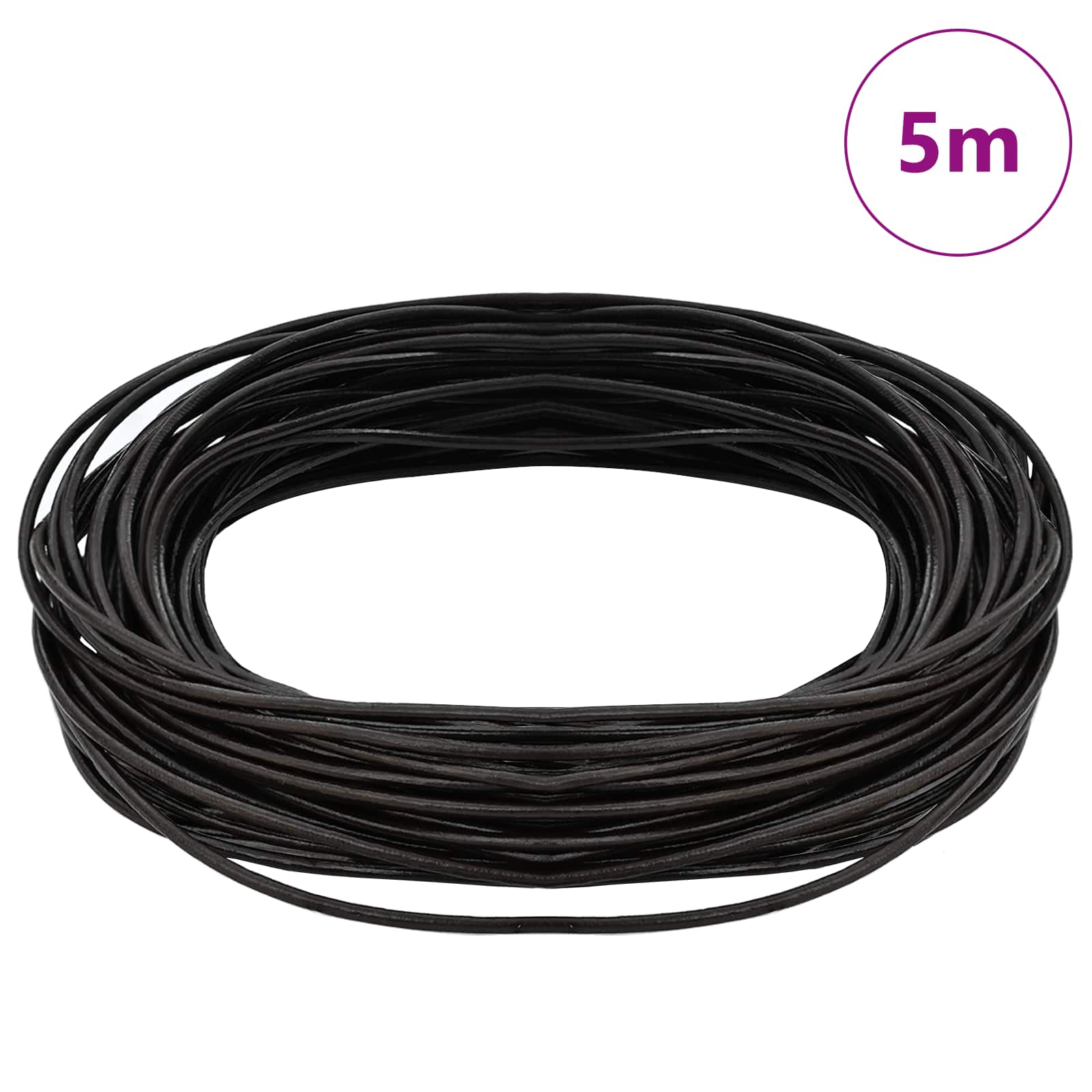 Vidaxl leren koord 1 donkerbruin ø2 mm x 5 m leer