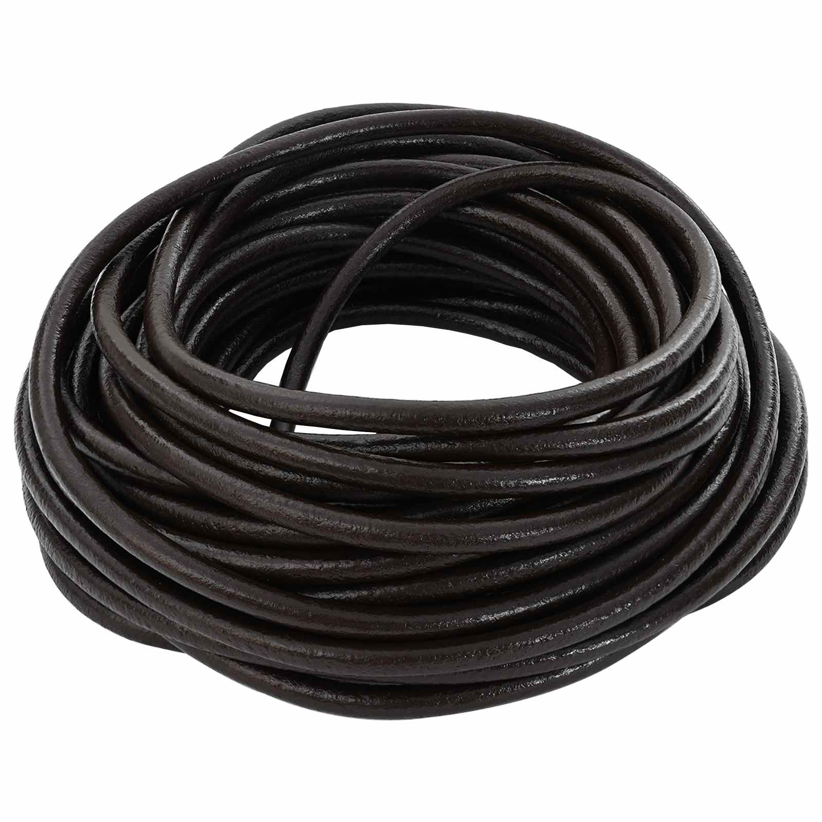 Vidaxl leren koord 1 donkerbruin ø5 mm x 50 m leer