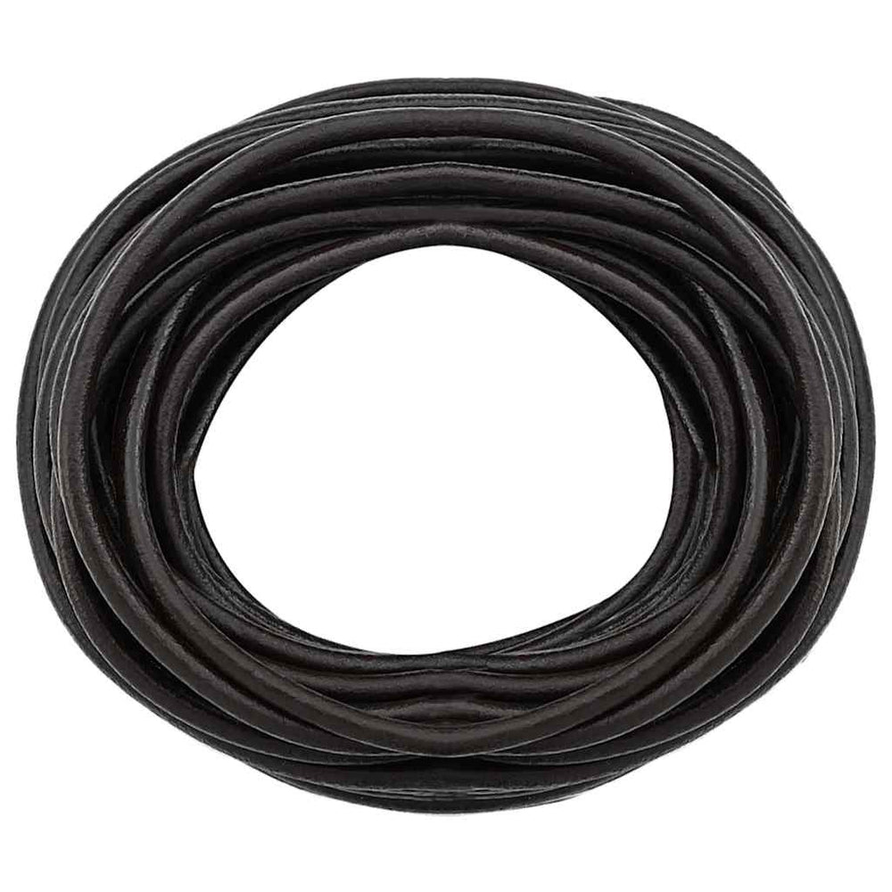 Vidaxl leren koord donkerbruin ø5 mm x 50 m leer