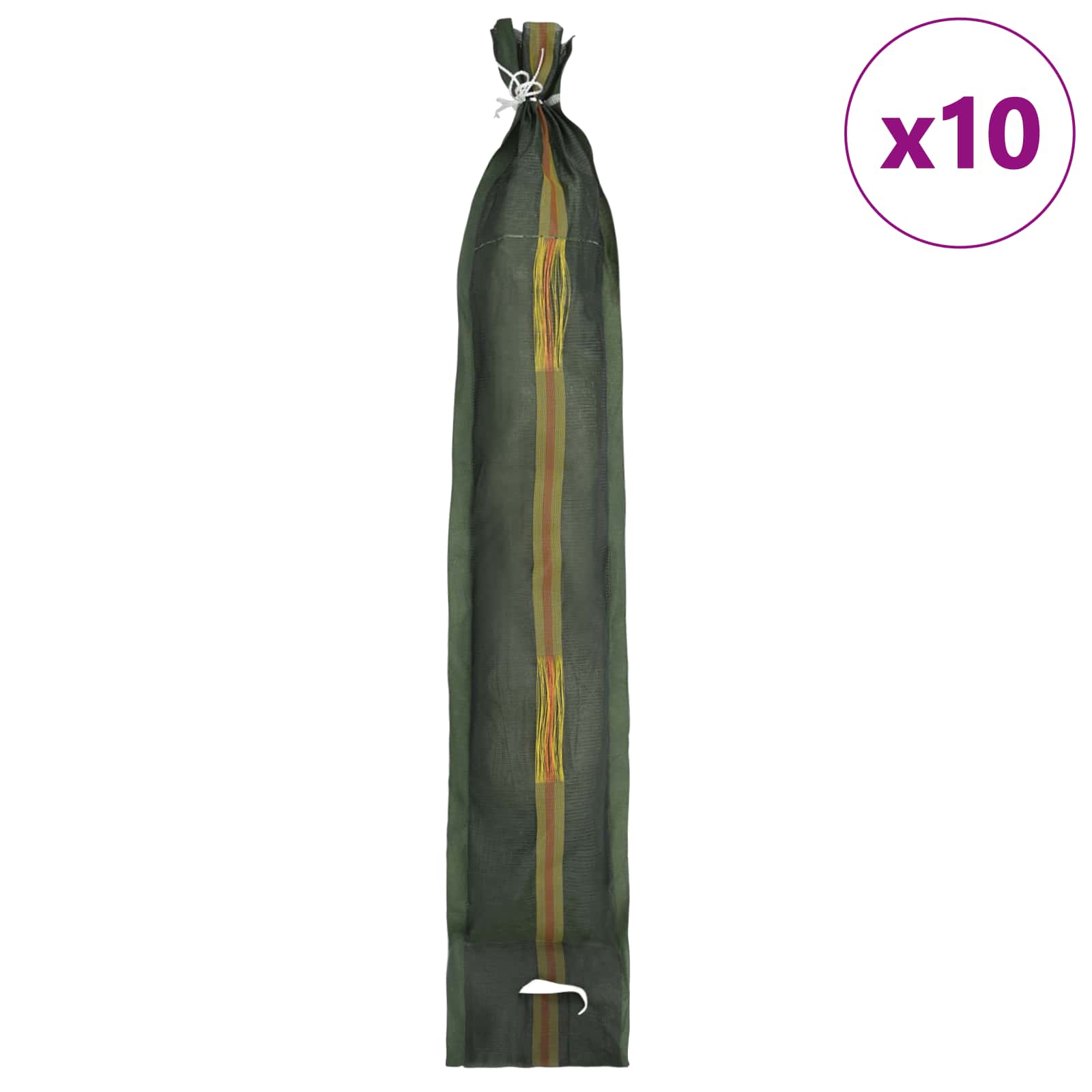 Vidaxl zandzakken 10 pcs groen 120 x 27 cm hdpe