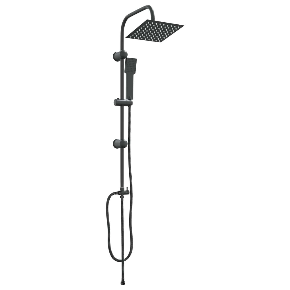 Vidaxl doucheset zwart 47 x 20 x 95 cm roestvrij staal