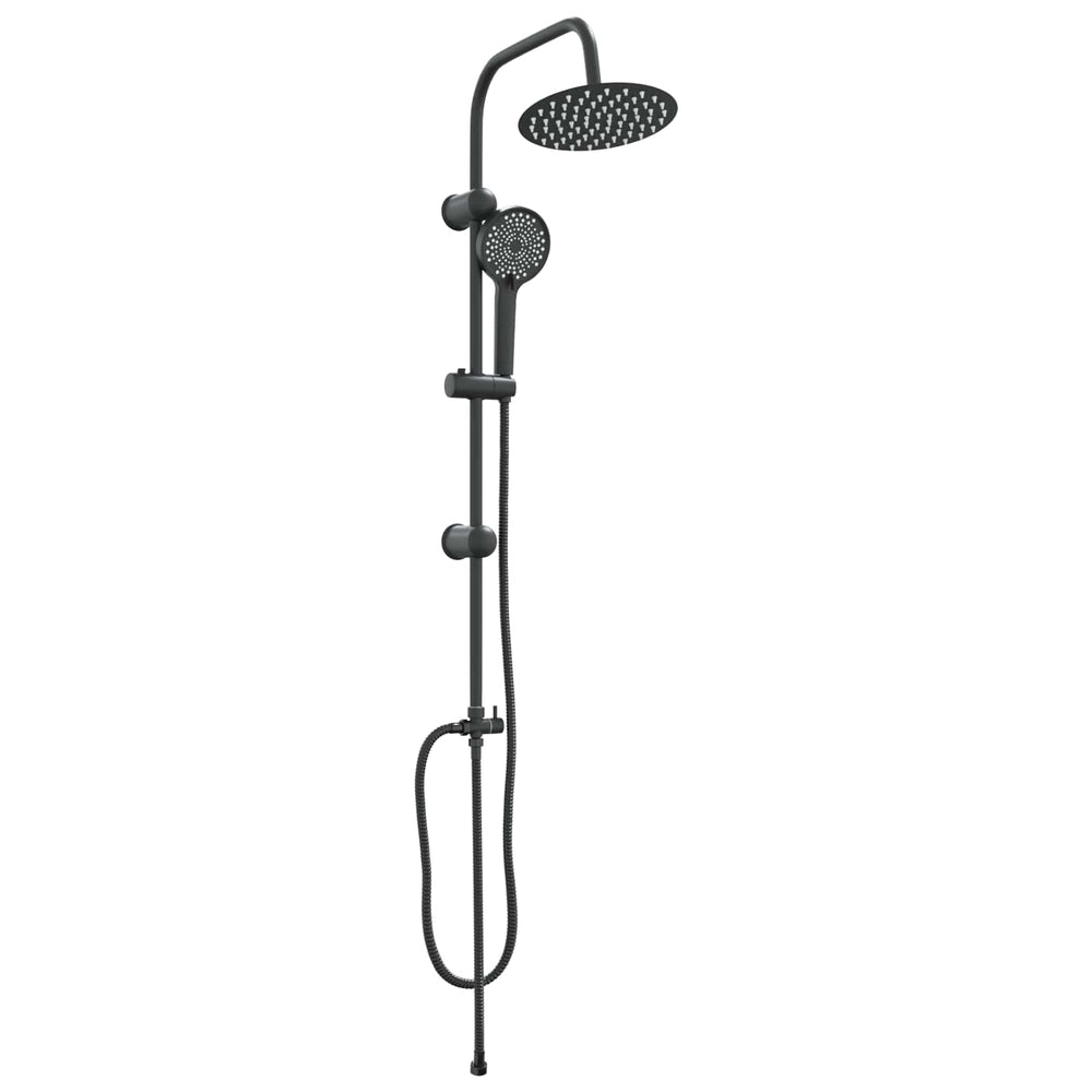 Vidaxl doucheset zwart 47 x 20 x 95 cm roestvrij staal