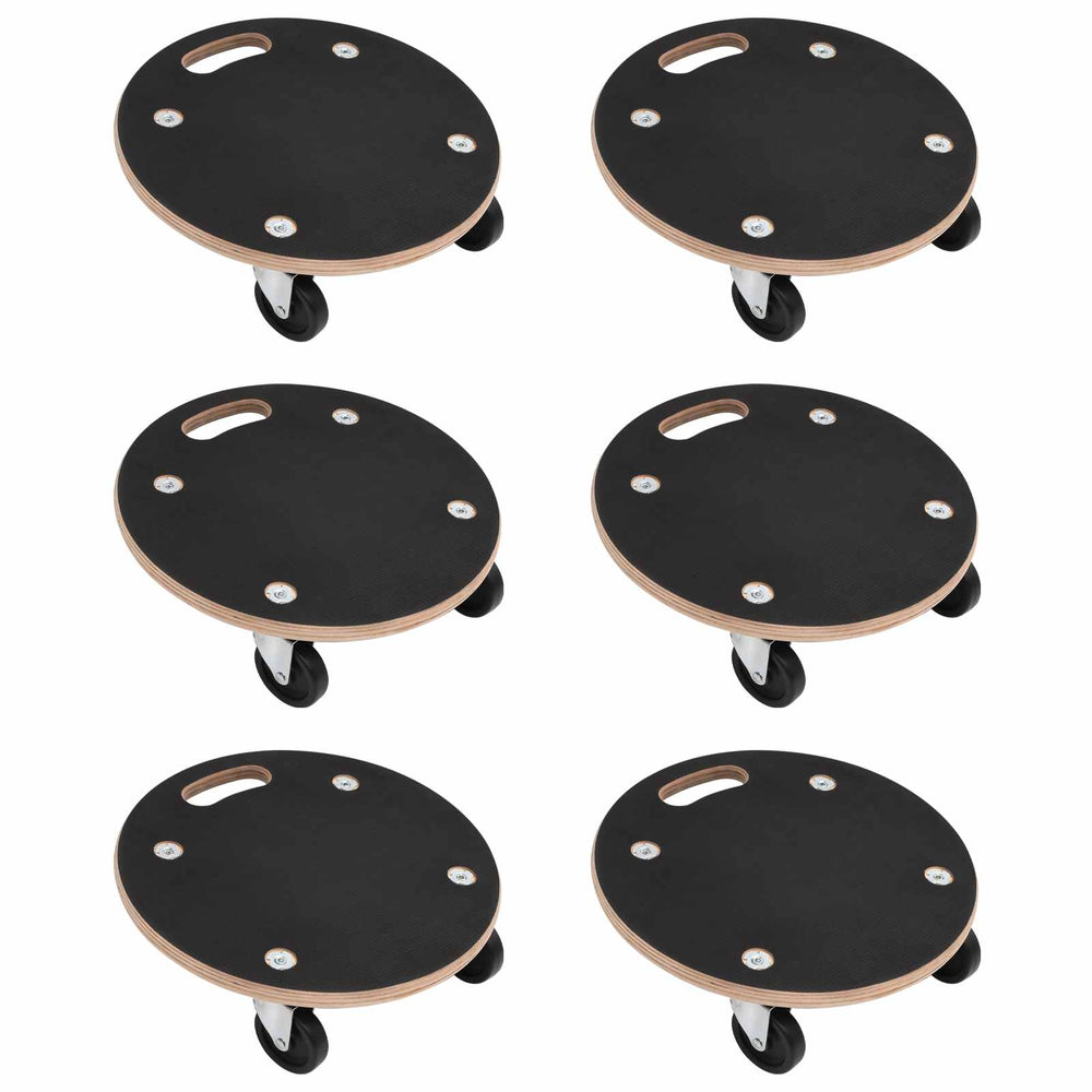 Vidaxl transportkar 6 pcs grijs multiplex