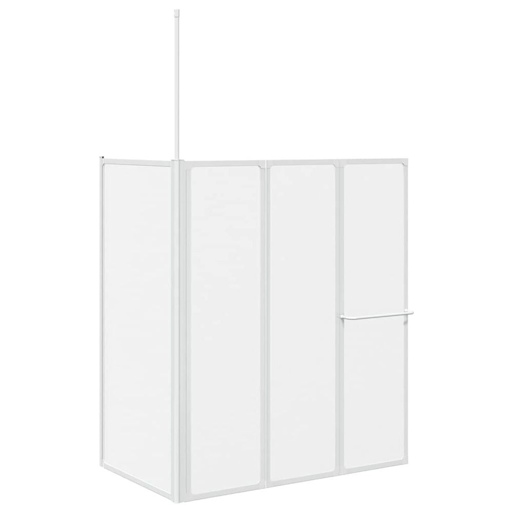 Vidaxl bad scheidingswand mat 120 x 70 x 137 cm aluminium