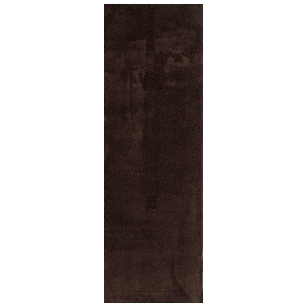 Vidaxl vloerkleden rechthoekig huarte bruin 250 x 80 cm polyester
