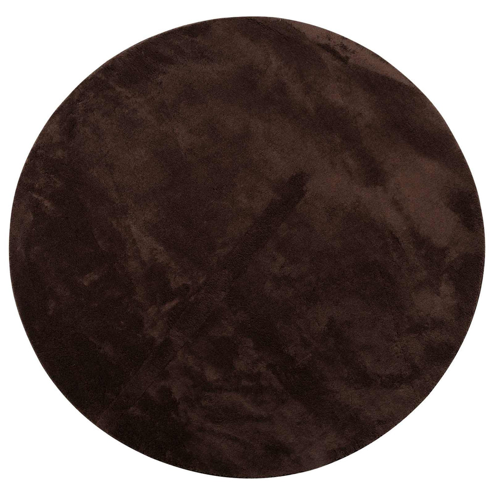 Vidaxl vloerkleden rond huarte bruin ø 80 cm polyester