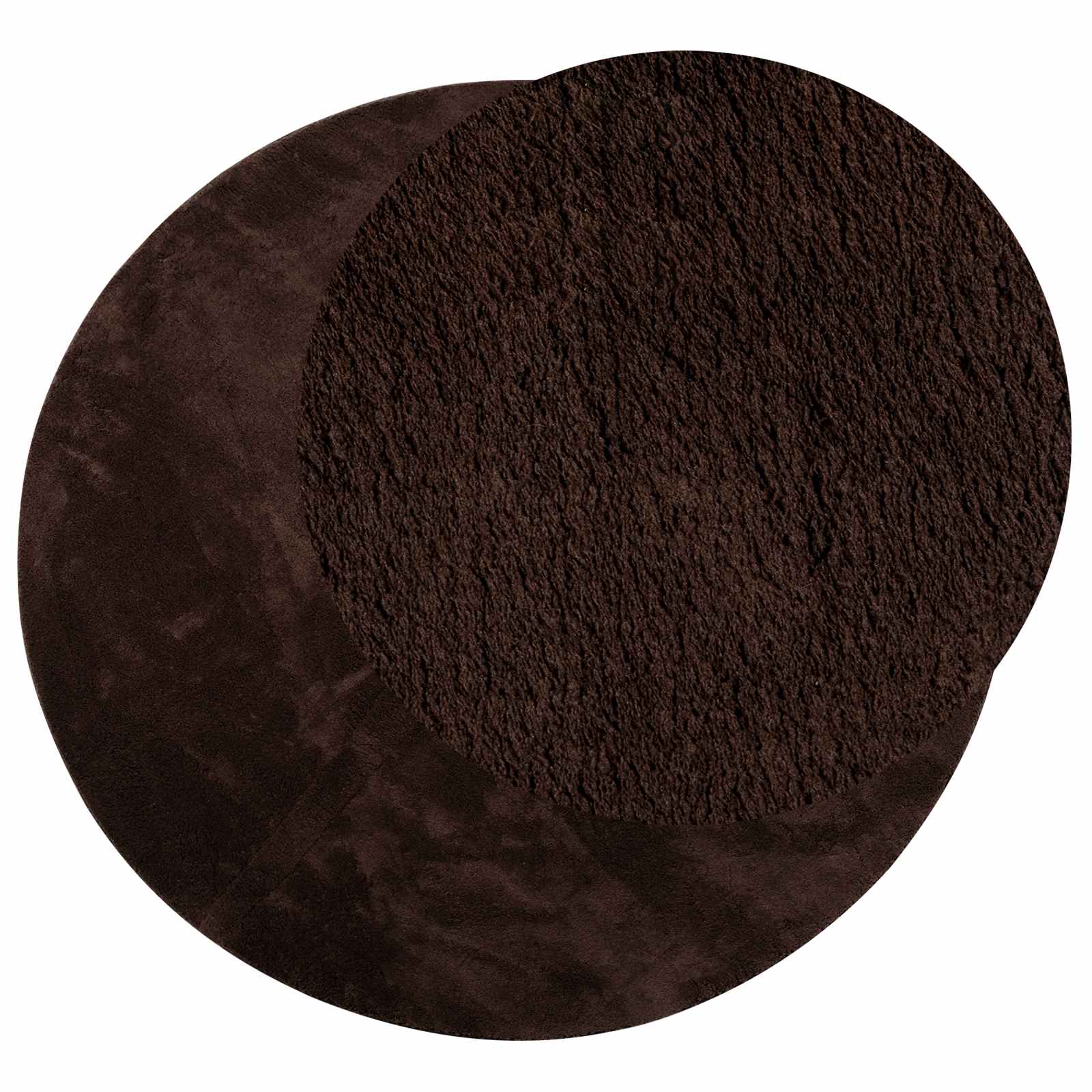 Vidaxl medium pile zachte en wasbare tapijt huarte bruin ø 160 cm