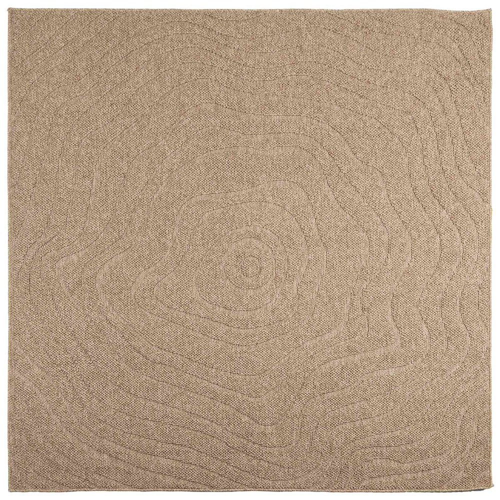 Vidaxl vloerkleden moiré vierkant huarte naturel 120 x 120 cm