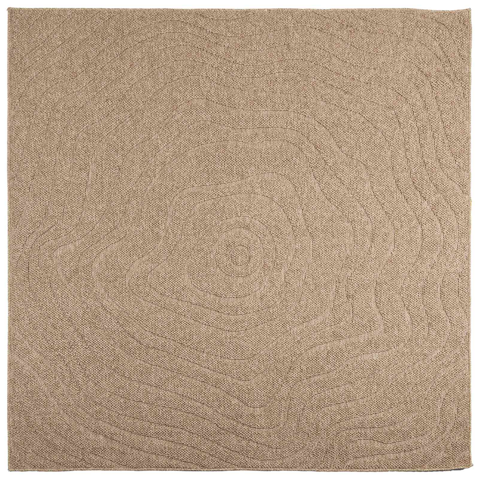 Vidaxl vloerkleden moiré vierkant huarte naturel 200 x 200 cm