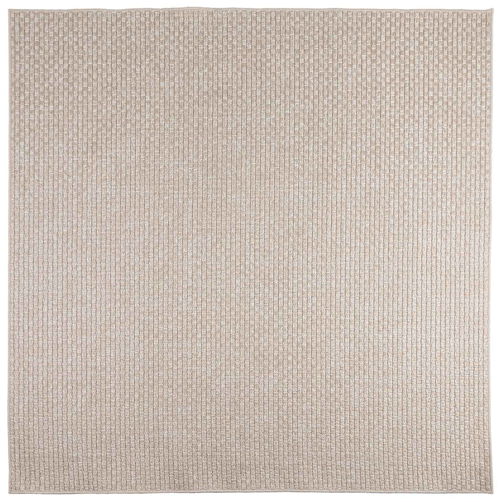 Vidaxl vloerkleden vierkant huarte crème 120 x 120 cm polyester