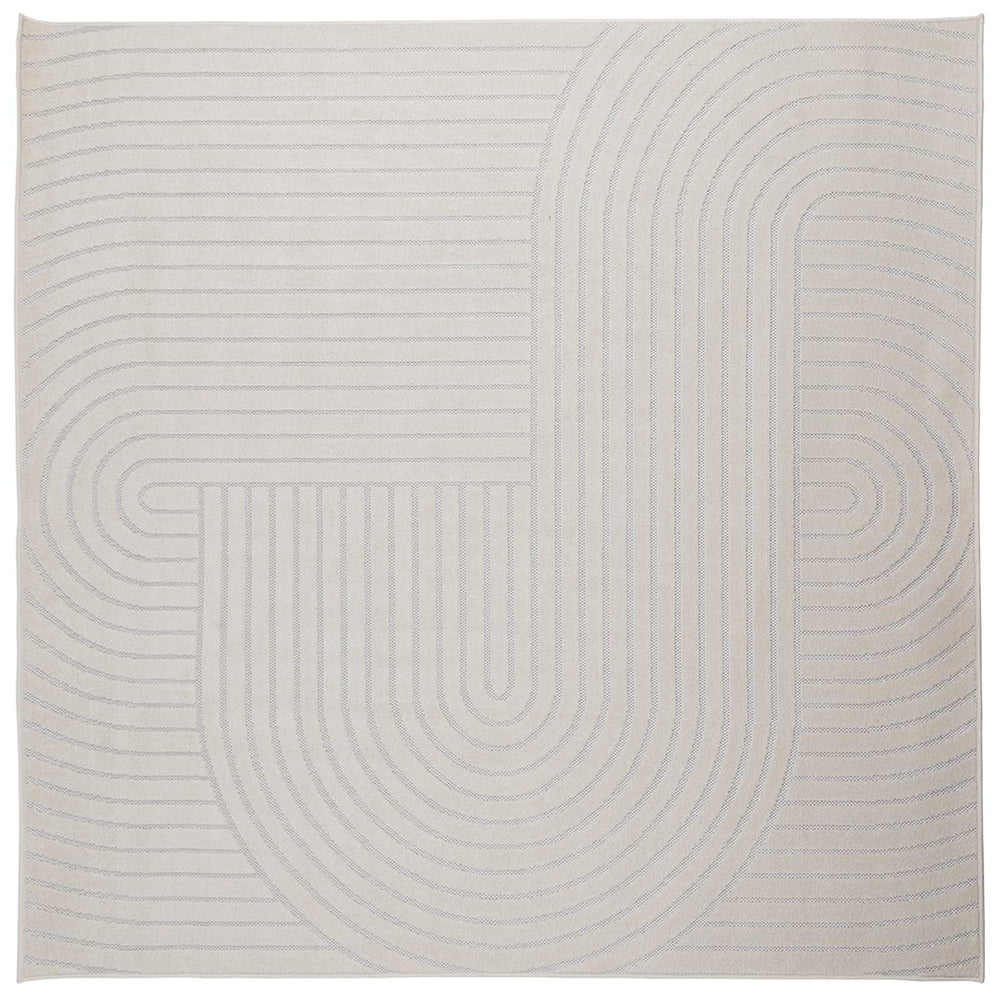 Vidaxl vloerkleden vierkant huarte crème 120 x 120 cm polyester