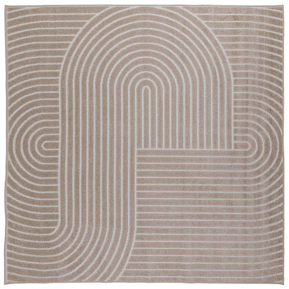 Vidaxl vloerkleden vierkant huarte beige 200 x 200 cm polyester