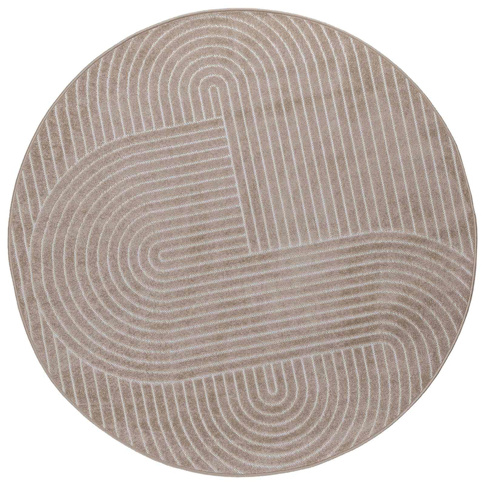 Vidaxl vloerkleden rond huarte beige ø 200 cm polyester