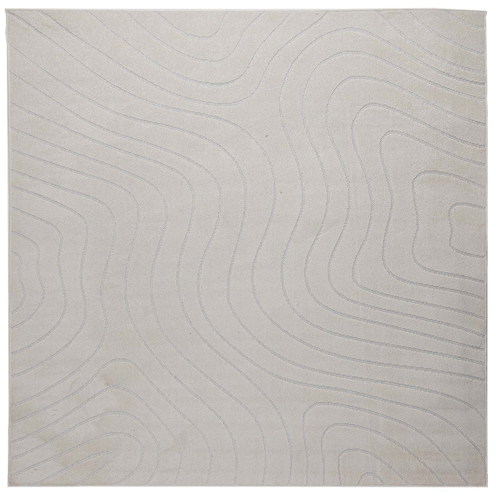 Vidaxl vloerkleden vierkant huarte crème 200 x 200 cm polyester