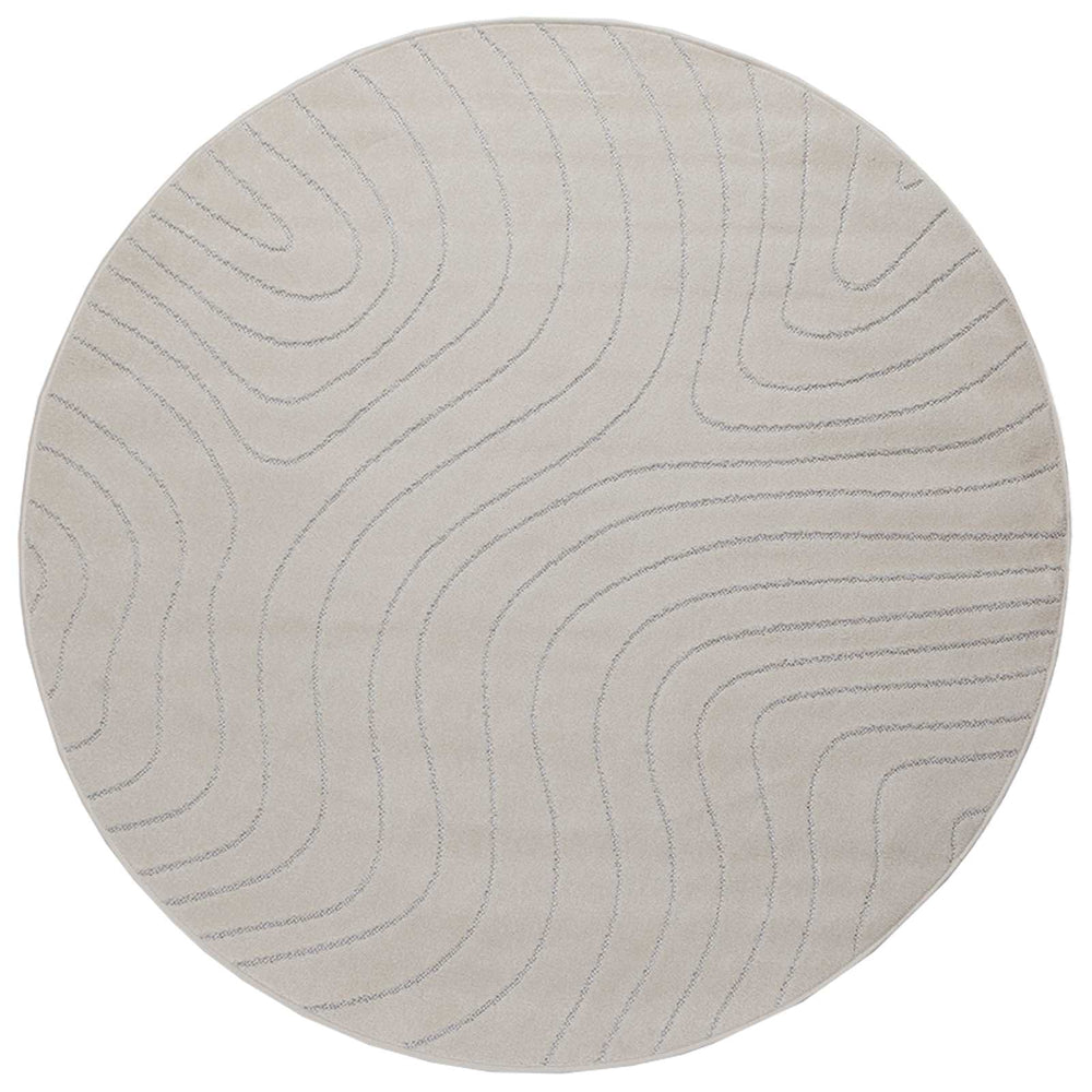 Vidaxl vloerkleden rond huarte crème ø 160 cm polyester