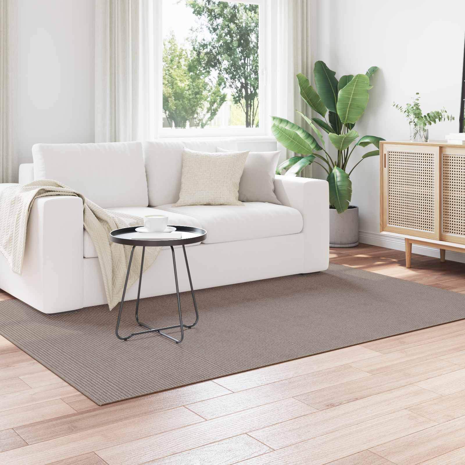 Vidaxl vloerkleden huarte crème en taupe 200 x 140 cm polyester