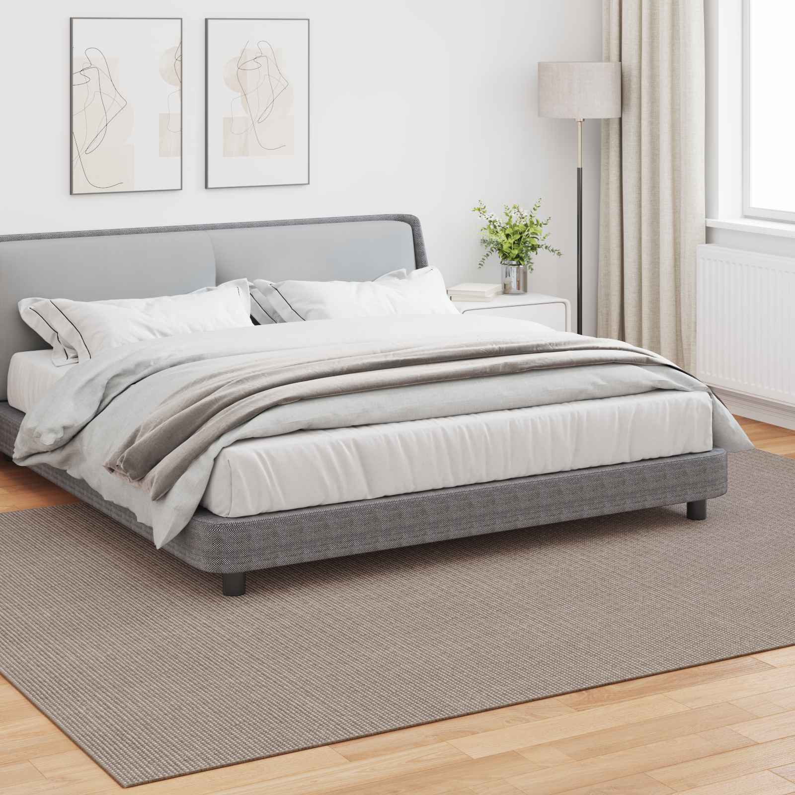 Vidaxl vloerkleden huarte crème en taupe 340 x 240 cm polyester