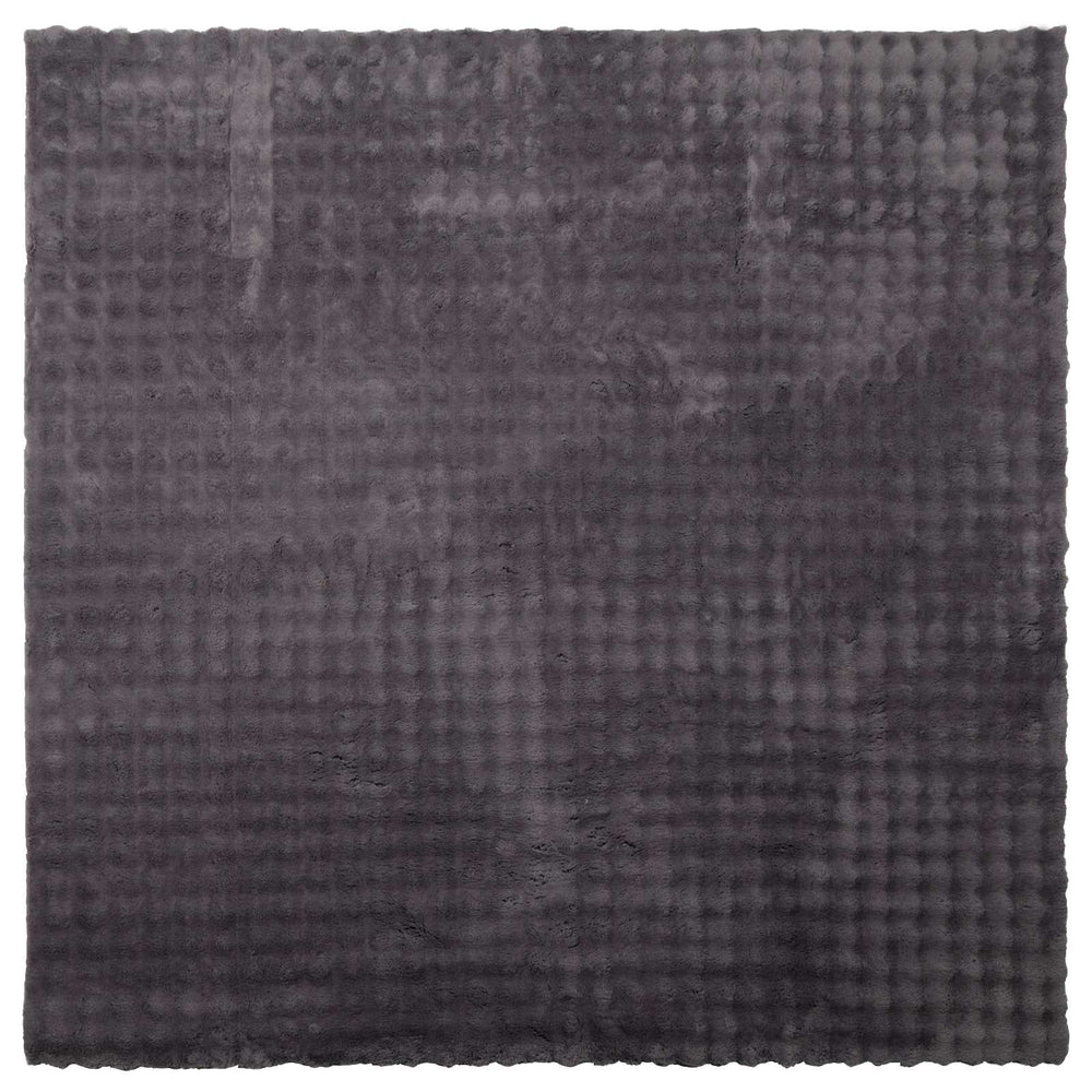 Vidaxl vloerkleden vierkant huarte antraciet 200 x 200 cm polyester
