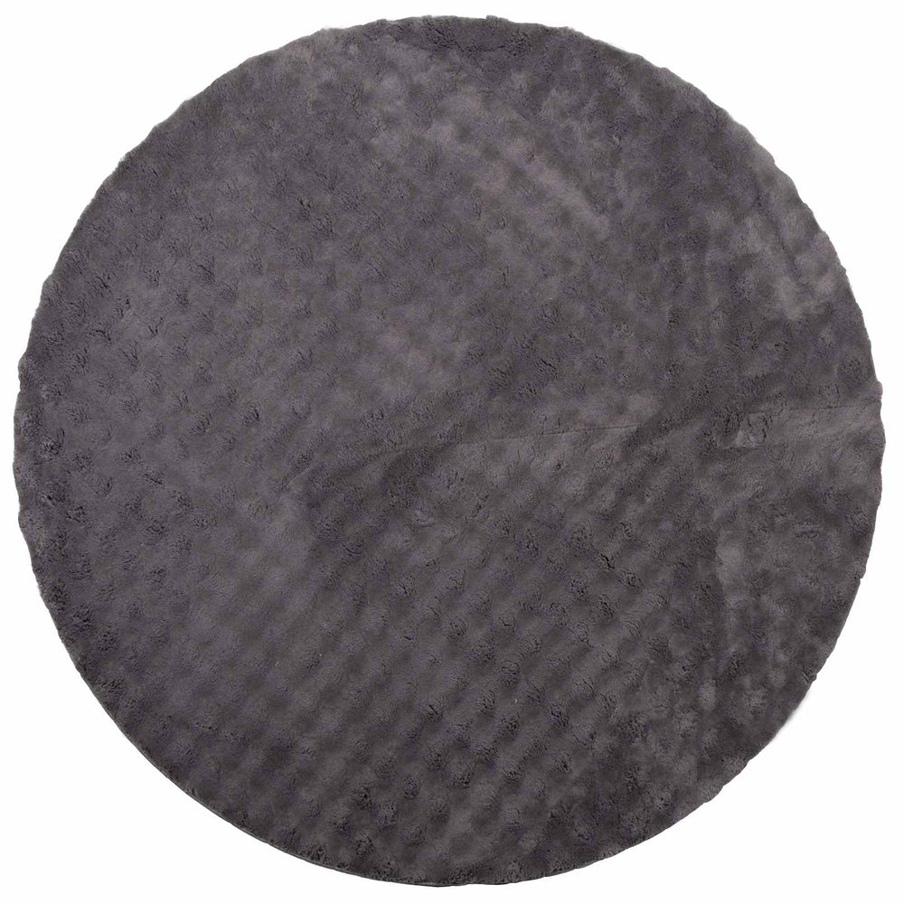 Vidaxl vloerkleden rond huarte antraciet ø 120 cm polyester