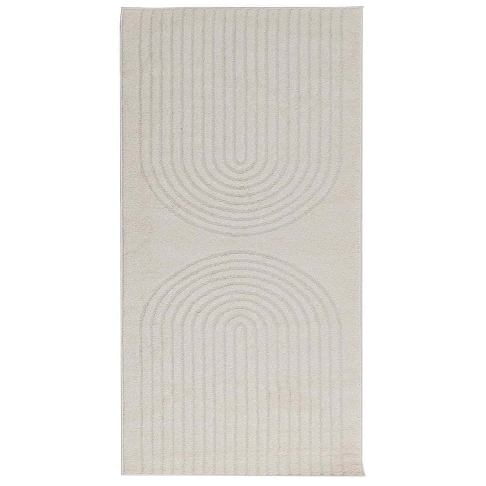 Vidaxl vloerkleden rechthoekig huarte crème 200 x 80 cm polyester