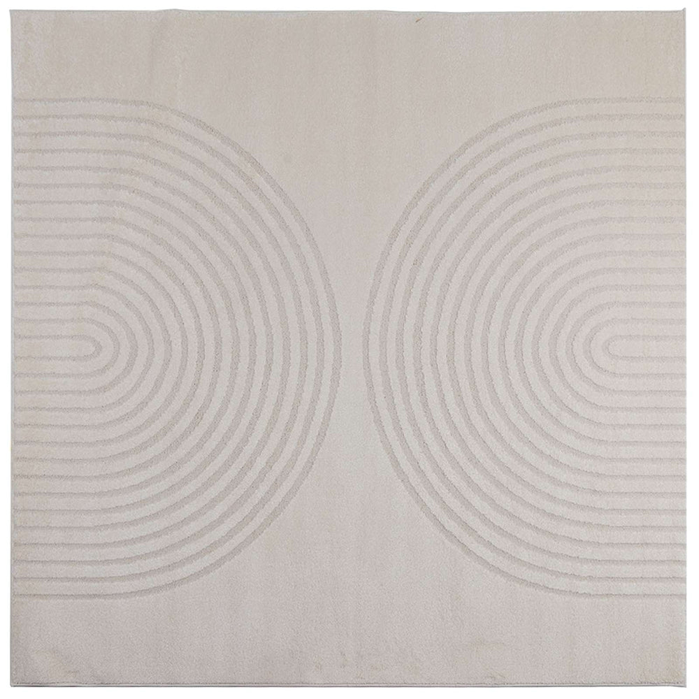 Vidaxl vloerkleden vierkant huarte crème 240 x 240 cm polyester