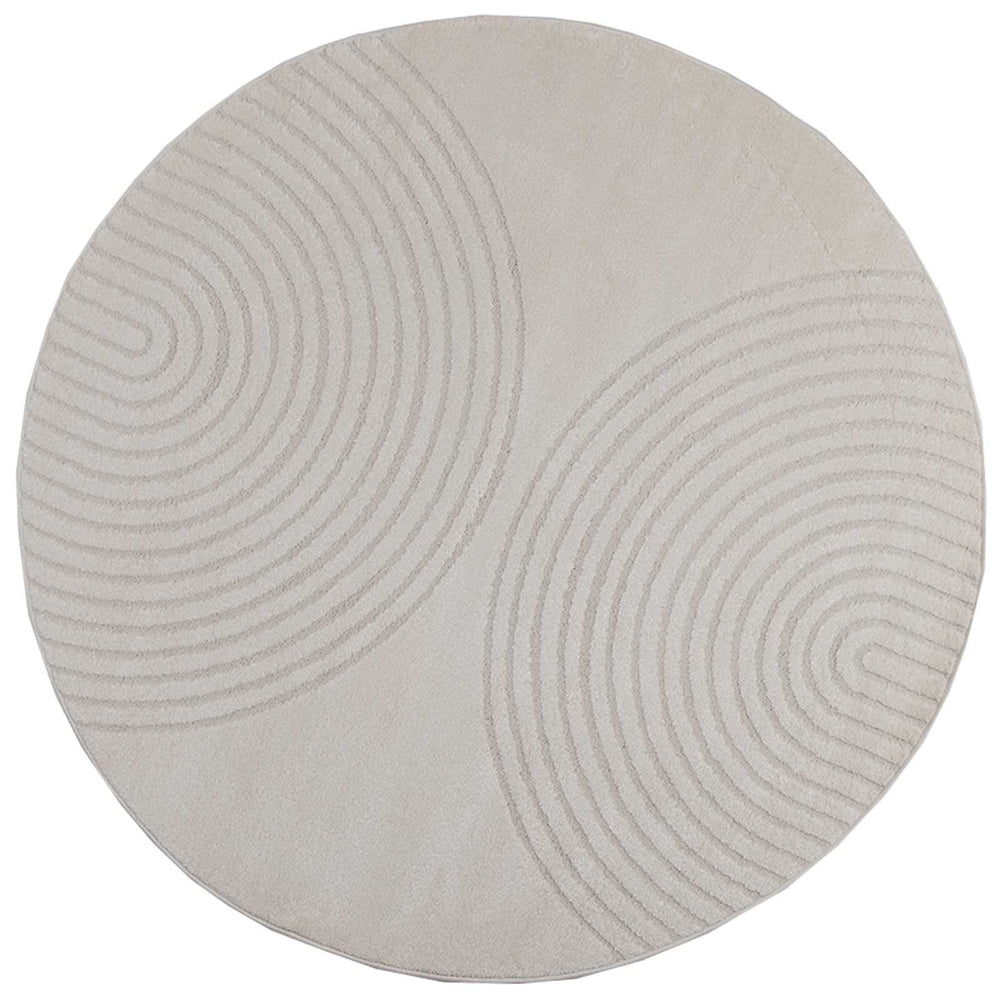 Vidaxl vloerkleden rond huarte crème ø 200 cm polyester