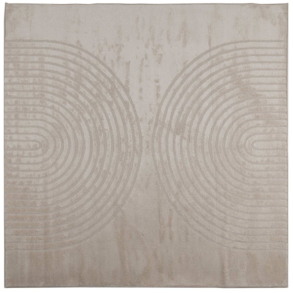 Vidaxl vloerkleden vierkant huarte beige 120 x 120 cm polyester