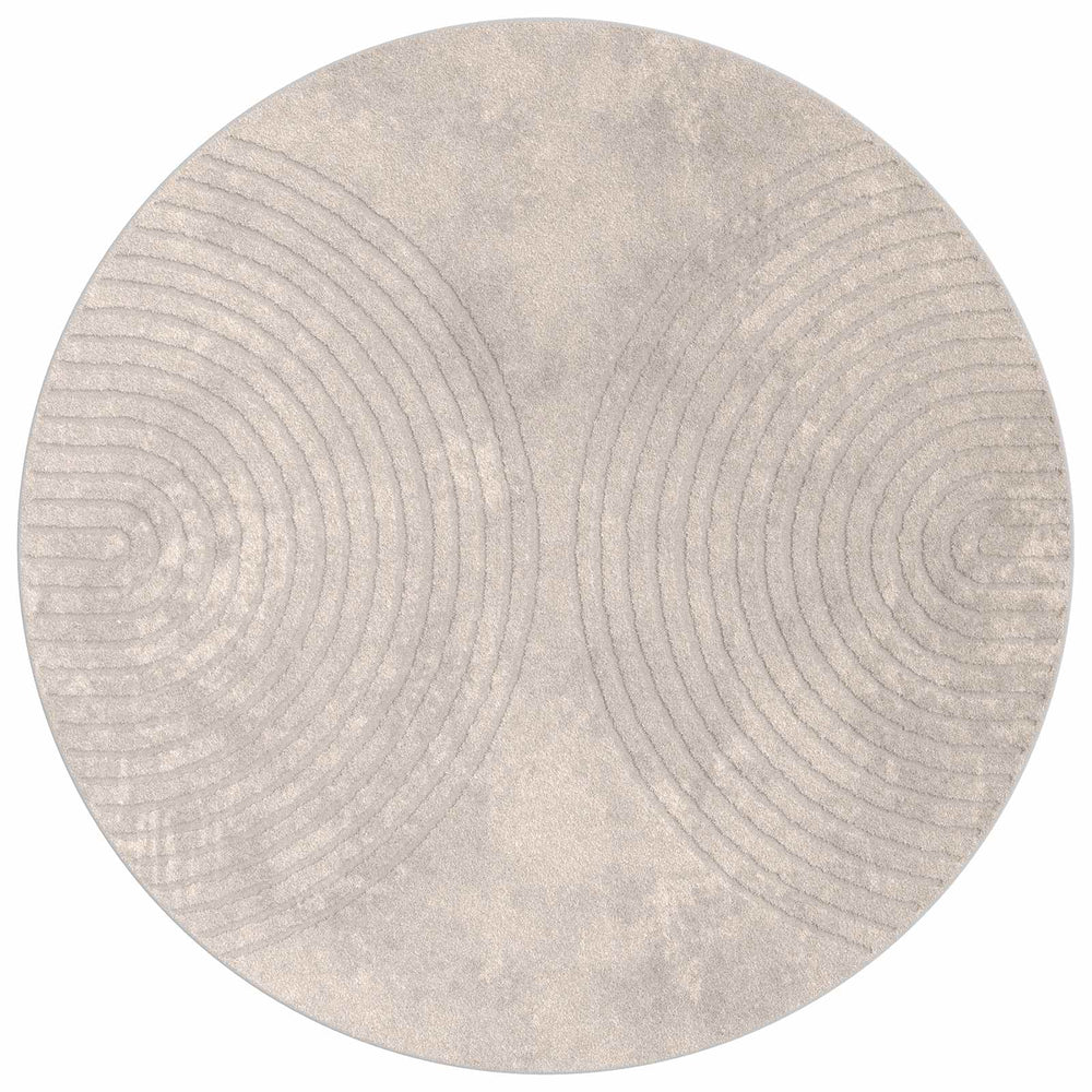 Vidaxl vloerkleden rond huarte beige ø 200 cm polyester