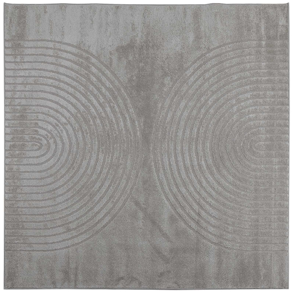 Vidaxl vloerkleden vierkant huarte grijs 240 x 240 cm polyester