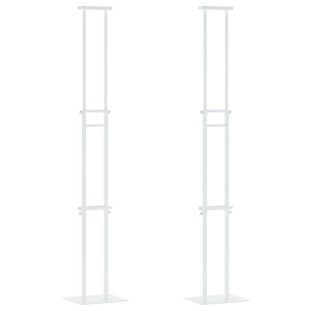 Vidaxl beurs displays 2 pcs wit 30 x 23,5 x 210 cm staal
