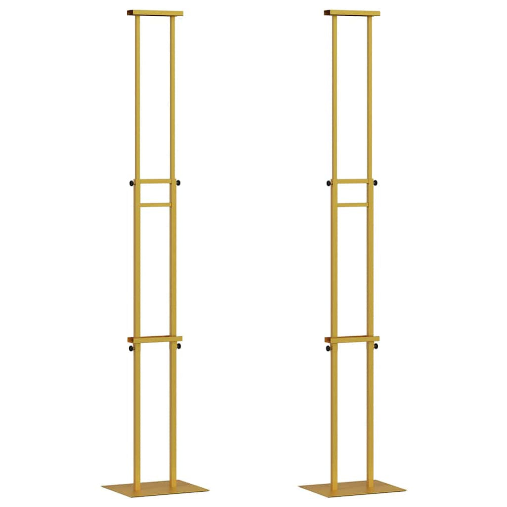 Vidaxl beurs displays 2 pcs goud 30 x 23,5 x 210 cm staal