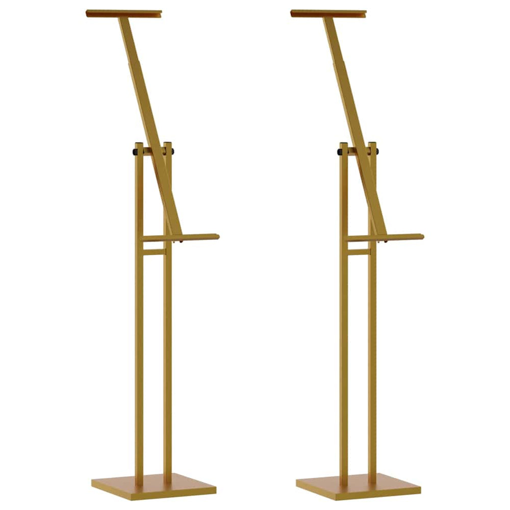Vidaxl beurs displays 2 pcs goud 26,5 x 26,5 x 150 cm staal