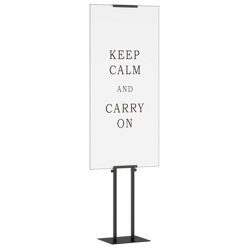 Vidaxl beurs displays zwart 30 x 23,5 x 210 cm staal
