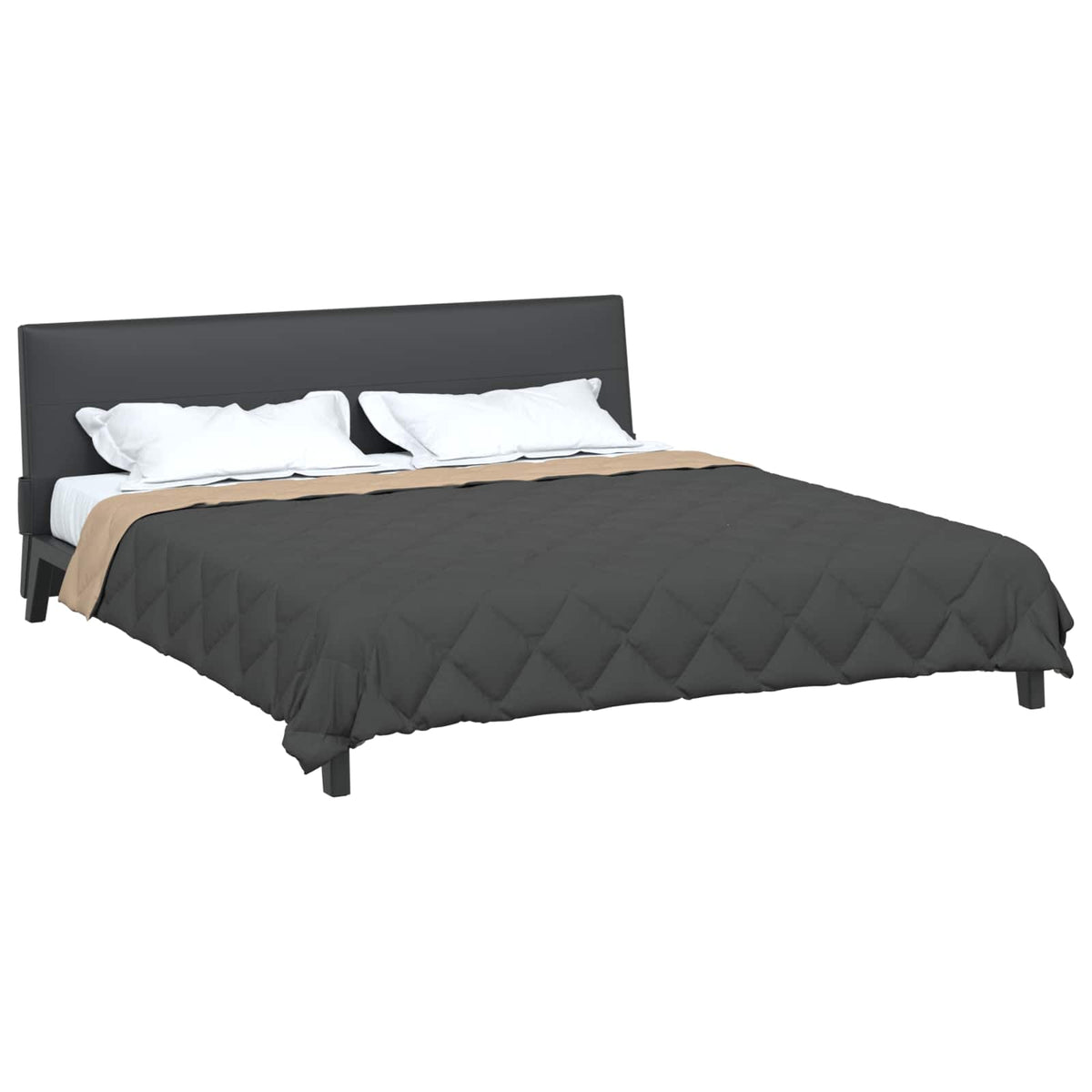 Vidaxl zomerdekbed 240 x 200 cm zomer 200 gsm antraciet en taupe