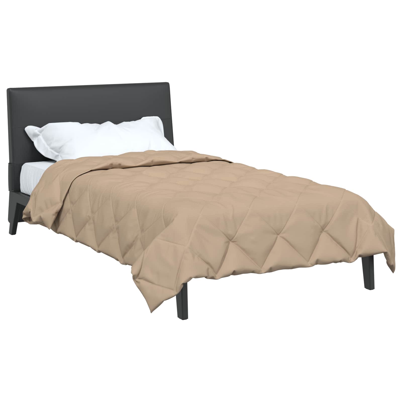 Vidaxl zomer dekbed taupe 200 x 140 cm microfiber