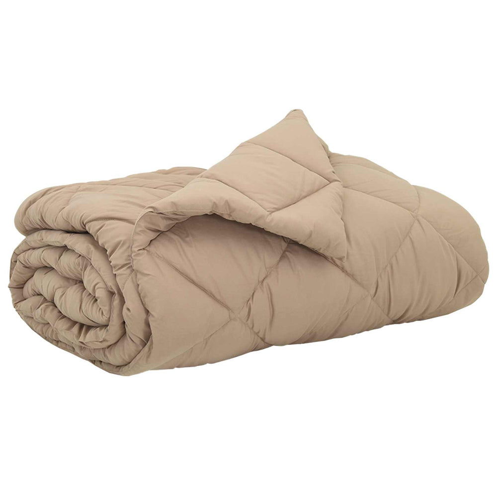Vidaxl zomer dekbed taupe 200 x 200 cm microfiber