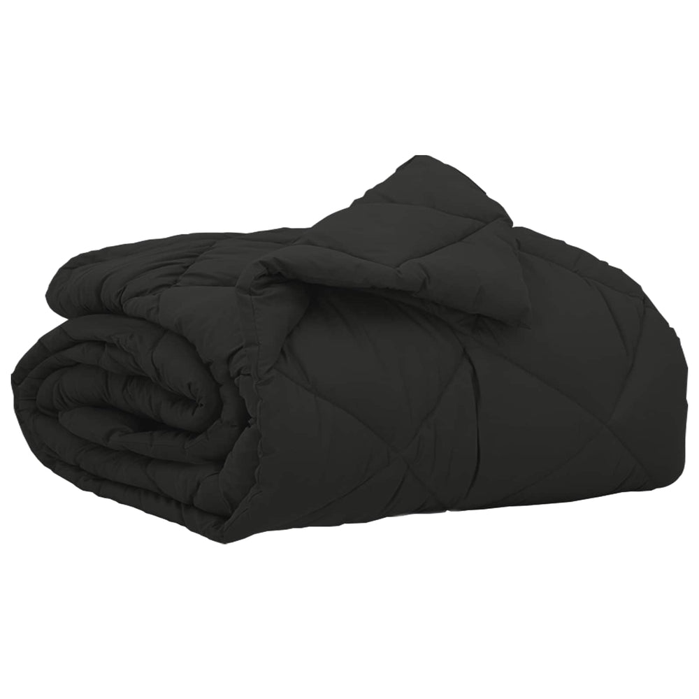 Vidaxl zomer dekbed zwart 200 x 135 cm microfiber