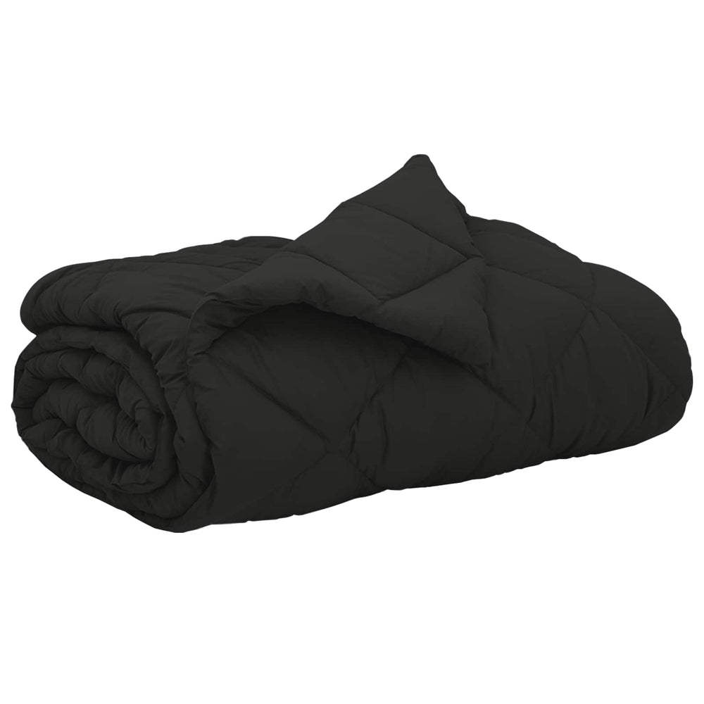 Vidaxl zomer dekbed zwart 220 x 260 cm microfiber