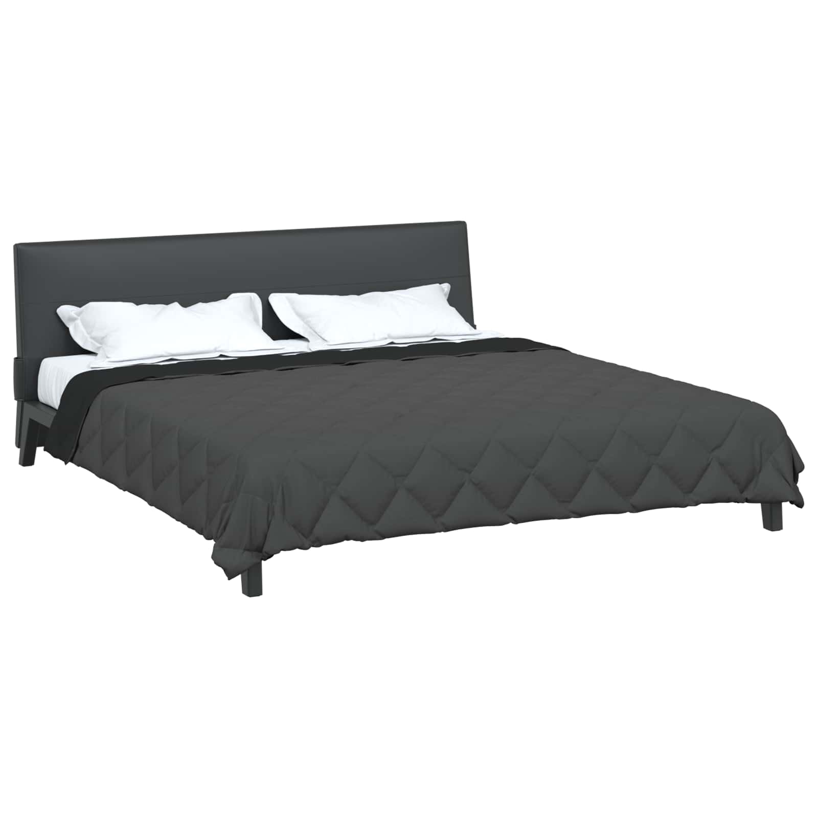 Vidaxl zomer dekbed zwart en anthraciet 240 x 200 cm microfiber