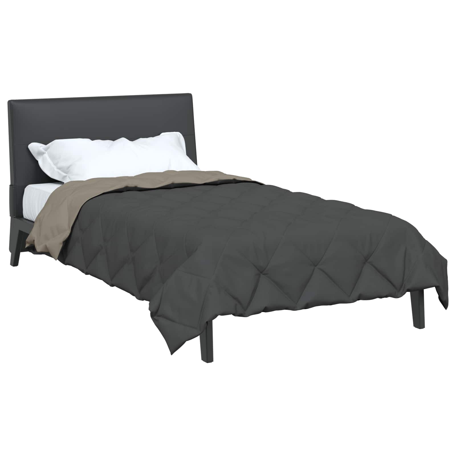 Vidaxl zomer dekbed lichtgrijs en antraciet 200 x 135 cm microfiber