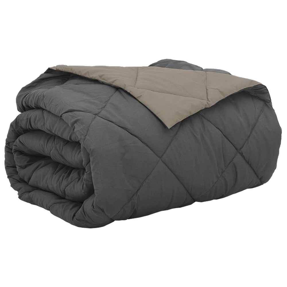 Vidaxl zomer dekbed lichtgrijs en antraciet 200 x 200 cm microfiber