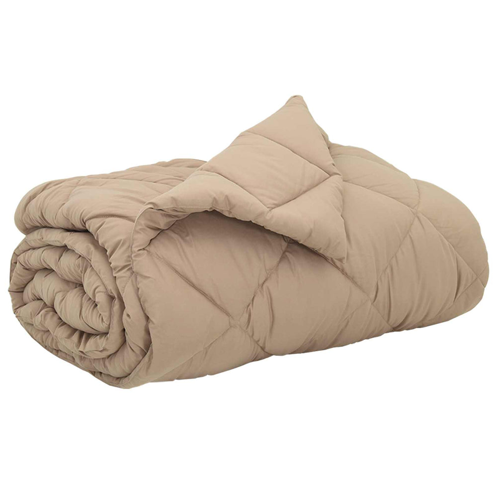 Vidaxl vol jaar dekbed taupe 240 x 200 cm microfiber