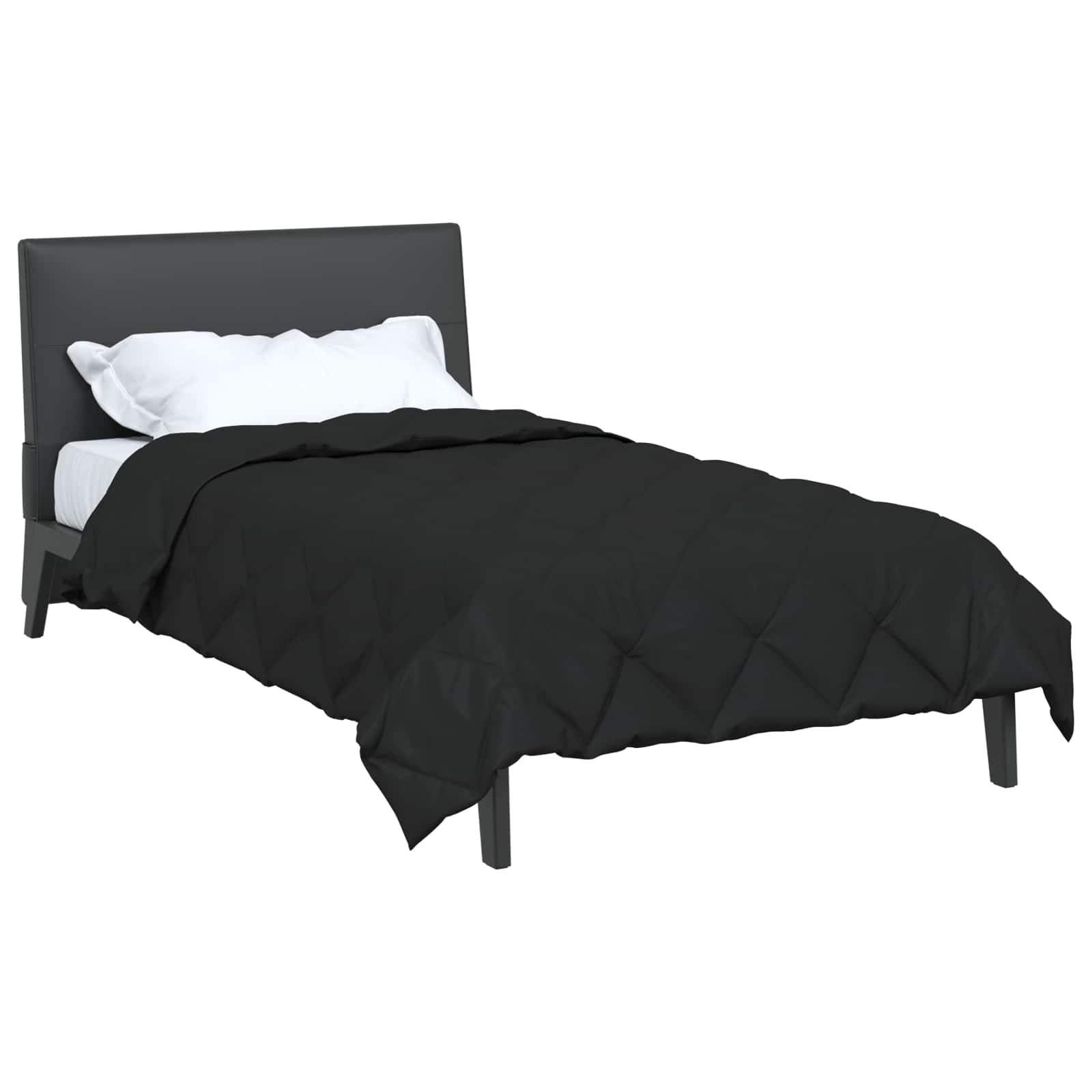 Vidaxl vol jaar dekbed zwart 200 x 135 cm microfiber