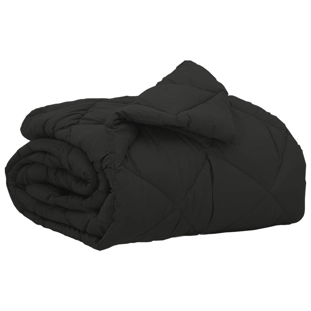 Vidaxl vol jaar dekbed zwart 200 x 140 cm microfiber
