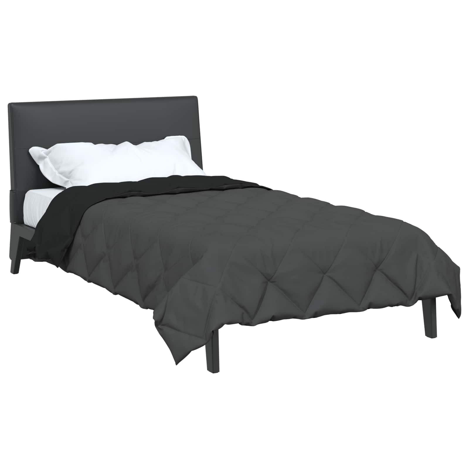 Vidaxl vol jaar dekbed zwart en anthraciet 200 x 135 cm microfiber